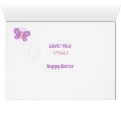 Un Lapin T'Aime La Carte De Pâques (Intérieur Horizontal (Bas))