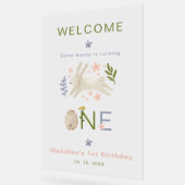 Un Lapin Tourne Une Fille 1Er Anniversaire Fête (Angle)