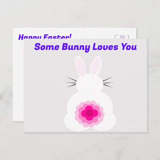 Un Lapin Vous Aime Carte Postale (Devant / Derrière)