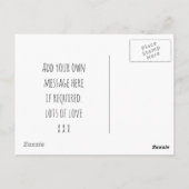 un lapin vous aime carte pour notes de carte posta (Dos)