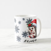 Un lil râpé avant le café Mug de Noël (Devant droit)