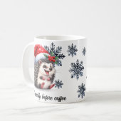 Un lil râpé avant le café Mug de Noël (Devant gauche)