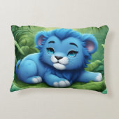 Un Lion bleu dans la jungle Coussin (Dos)