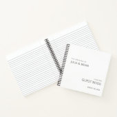 un livre d'hôtes blanc mariage très simple (Intérieur)