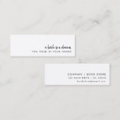 Un livre est un rêve moderne Mini carte Signet (Devant / Derrière)