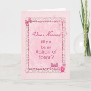 Un look artisanal Matron of Honor invitation