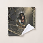 Un loup génial avec fée (Gant de toilette)