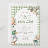 Un Lucky Canard Balloon 1er Invitation anniversair (Devant)