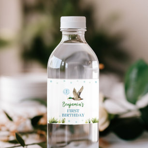 Un Lucky Duck Boy Birthday Water Bottle Étiquette