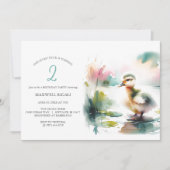 Un Lucky Duck Boy Invitations pour le 2e anniversa (Devant)