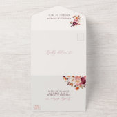 Un Lush Fall Floral Mariage Tout en une invitation (Dehors)