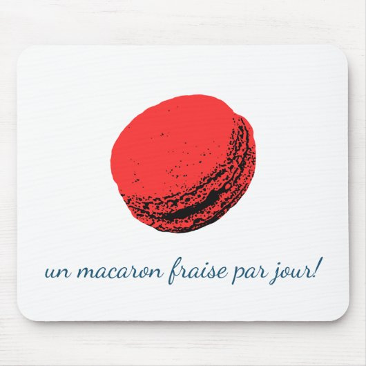 un macaron fraise par jour ! muismat (Voorkant)