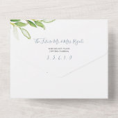 Un Mariage Botanique Simple Tout En Une Invitation (Verso)