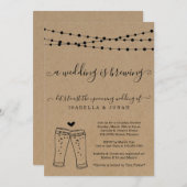 Un Mariage brasse une invitation de douche nuptial (Devant / Derrière)