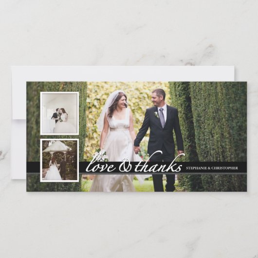 Un Mariage chic et intemporel Merci trois Cartes p (Devant)