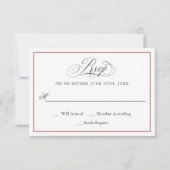 Un mariage d'affaires élégant RSVP (Devant)