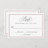 Un mariage d'affaires élégant RSVP (Devant / Derrière)