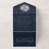 Un Mariage d'argent céleste tout en une invitation (Dehors)