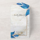 Un Mariage De Foliage Bleu Tout En Une Invitation (Dehors)