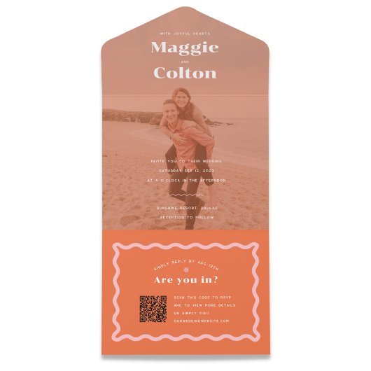 Un Mariage de marguerite tout en une invitation