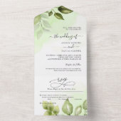Un Mariage De Script Minimal Tout En Une Invitation (À l'intérieur)
