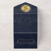 Un Mariage d'or céleste tout en une invitation (Dehors)