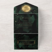 Un Mariage d'or céleste tout en une invitation (Dehors)