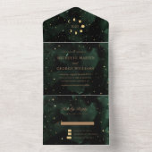 Un Mariage d'or céleste tout en une invitation (À l'intérieur)