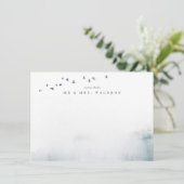 Un Mariage Fleur sauvage Carte de remerciements pl (Debout devant)