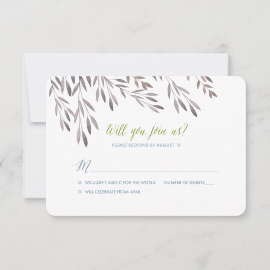 Un mariage Fleur sauvage RSVP pour Jerrah (Devant)