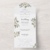 Un Mariage Floral D'Hiver Tout En Une Invitation (À l'intérieur)