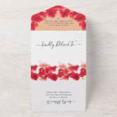Un Mariage Floral Tout en une invitation (Dehors)