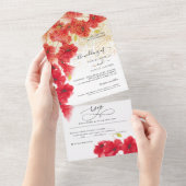 Un Mariage Floral Tout en une invitation (Déchirure)