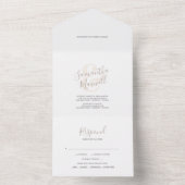 Un Mariage moderne simple tout en une invitation (À l'intérieur)