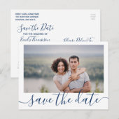 Un Mariage photo Enregistrer la date Carte postale (Devant / Derrière)