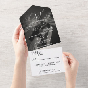 Un Mariage Photo Romantique tout en une invitation