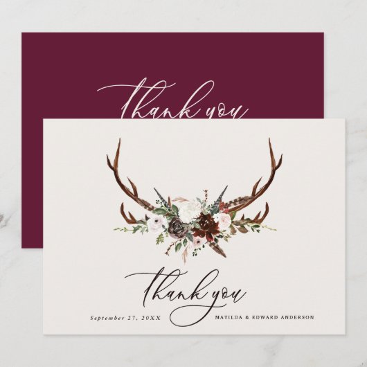 Un mariage rustique et élégant merci à la botaniqu (Devant / Derrière)