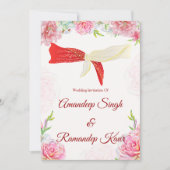 Un mariage sikh indien faire-part de mariage invit (Devant)