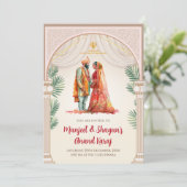 Un mariage sikh invite Digital Punjabi invitations (Debout devant)