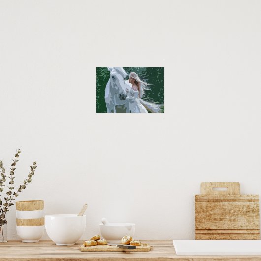 Un mât et un cheval blanc | Poster (Cuisine)