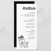 Un match fait dans le Ciel Dîner Mariage Menu (Devant / Derrière)