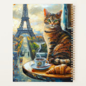 Un matin à Paris | Chat tigré dans un café (Dos)