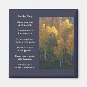 "Un matin de plus" Love Poem Automne Magnet