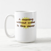 Un Matin Sans Café Est Comme Dormir Mug Drôle (Gauche)