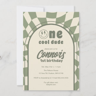Un mec cool : Invitation pour le premier anniversa