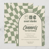 Un mec cool : Invitation pour le premier anniversa (Devant / Derrière)