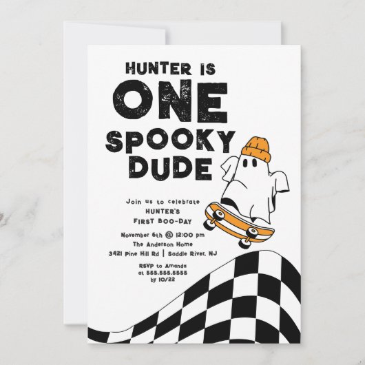 Un Mec Éffrayant Invitation d'anniversaire (Devant)