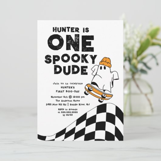 Un Mec Éffrayant Invitation d'anniversaire (Debout devant)