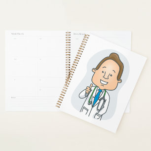 Un médecin souriant qui donne des pouces avec du s