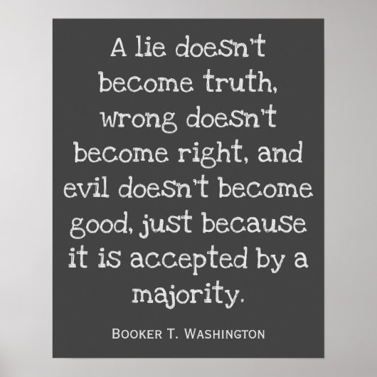 Un mensonge ne devient pas une affiche de vérité (Devant)